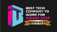Best Tech Company to Work For 2019 Award Winner badge