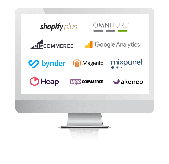 Image of computer screen displaying various e-commerce platform logos